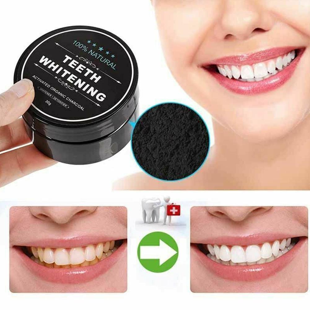 Teeth Whitening Activated Organic Charcoal - 활성화된 유기농 숯 가루 치아 미백