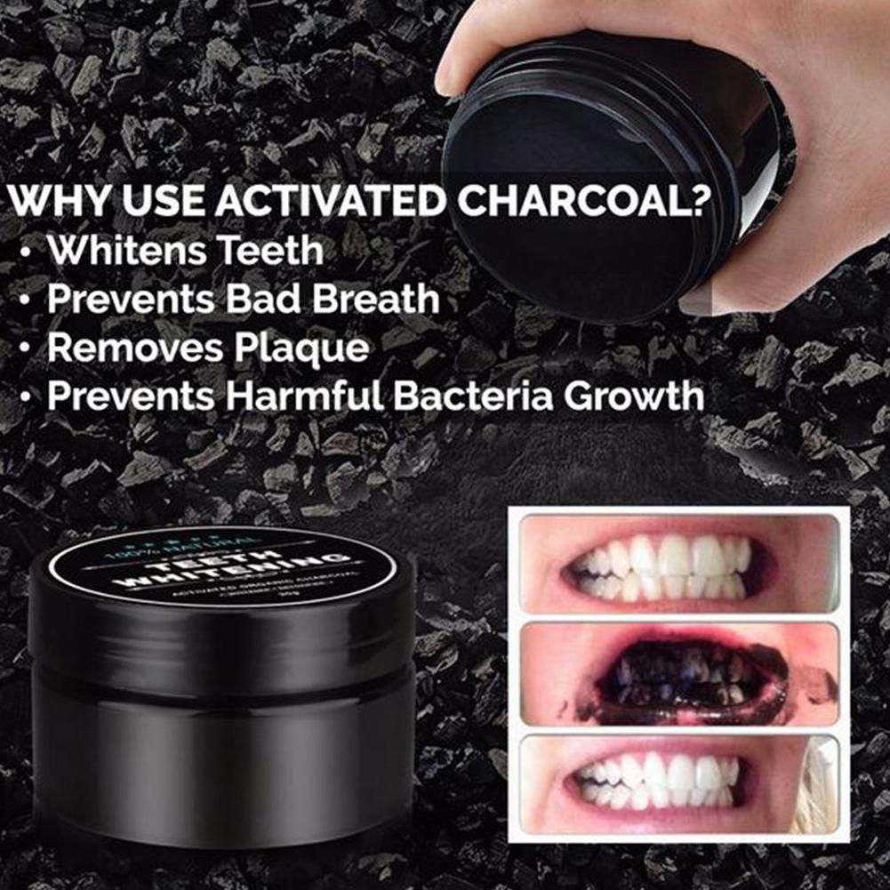 유기농 활성탄 코코넛 껍질 대나무 숯 치아 미백 파우더 - Teeth Whitening Activated Organic Charcoal 리뷰 및 가격